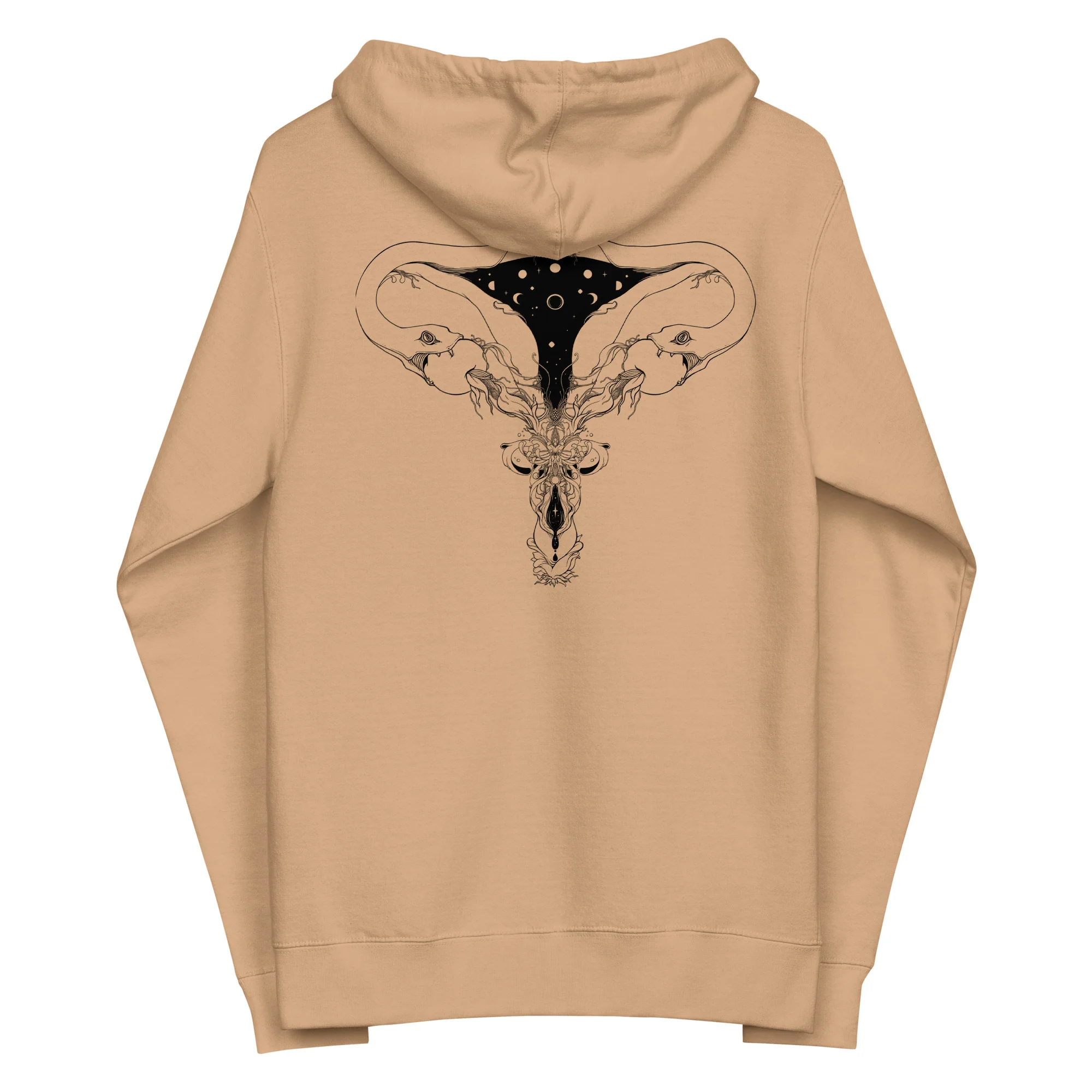 Lilith, Unisex Fleece Zip-Up Hoodie - Image 3