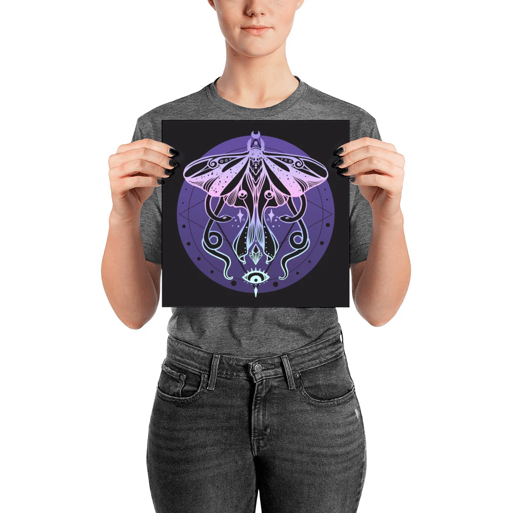 Luna Moth And Snakes Matte Art Print Poster - Image 3