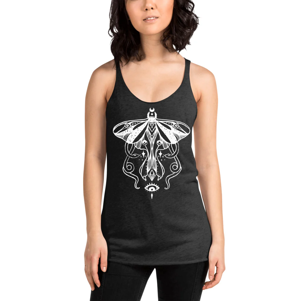 Luna Moth, Racerback Tank Top - Image 3