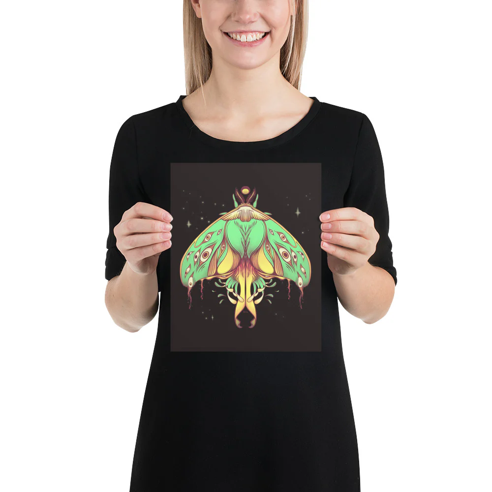 Luna Moth, Matte Art Print Poster - Image 6