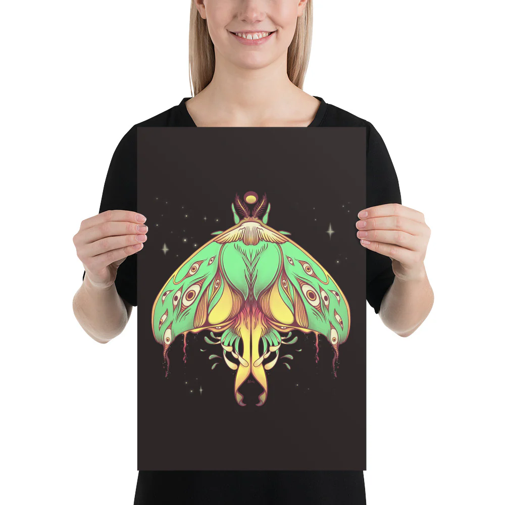 Luna Moth, Matte Art Print Poster - Image 7