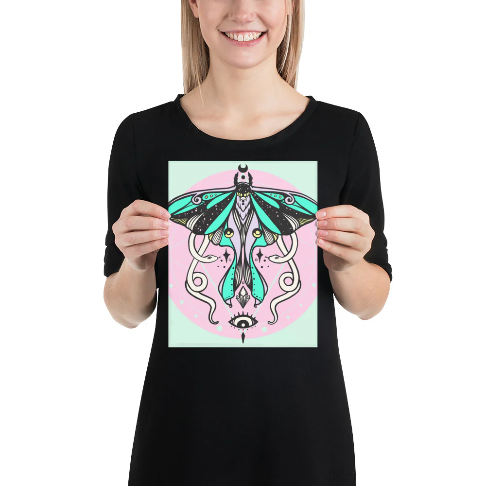Luna Moth, Matte Art Print Poster - Image 3
