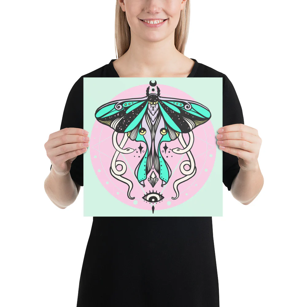 Luna Moth, Matte Art Print Poster - Image 4