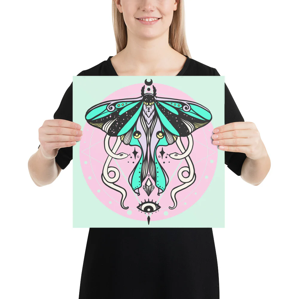 Luna Moth, Matte Art Print Poster - Image 5