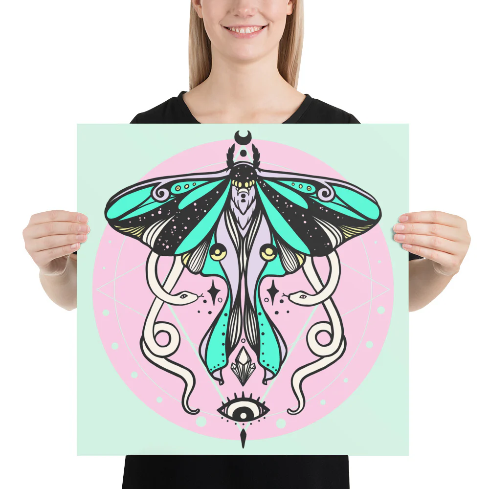 Luna Moth, Matte Art Print Poster - Image 7