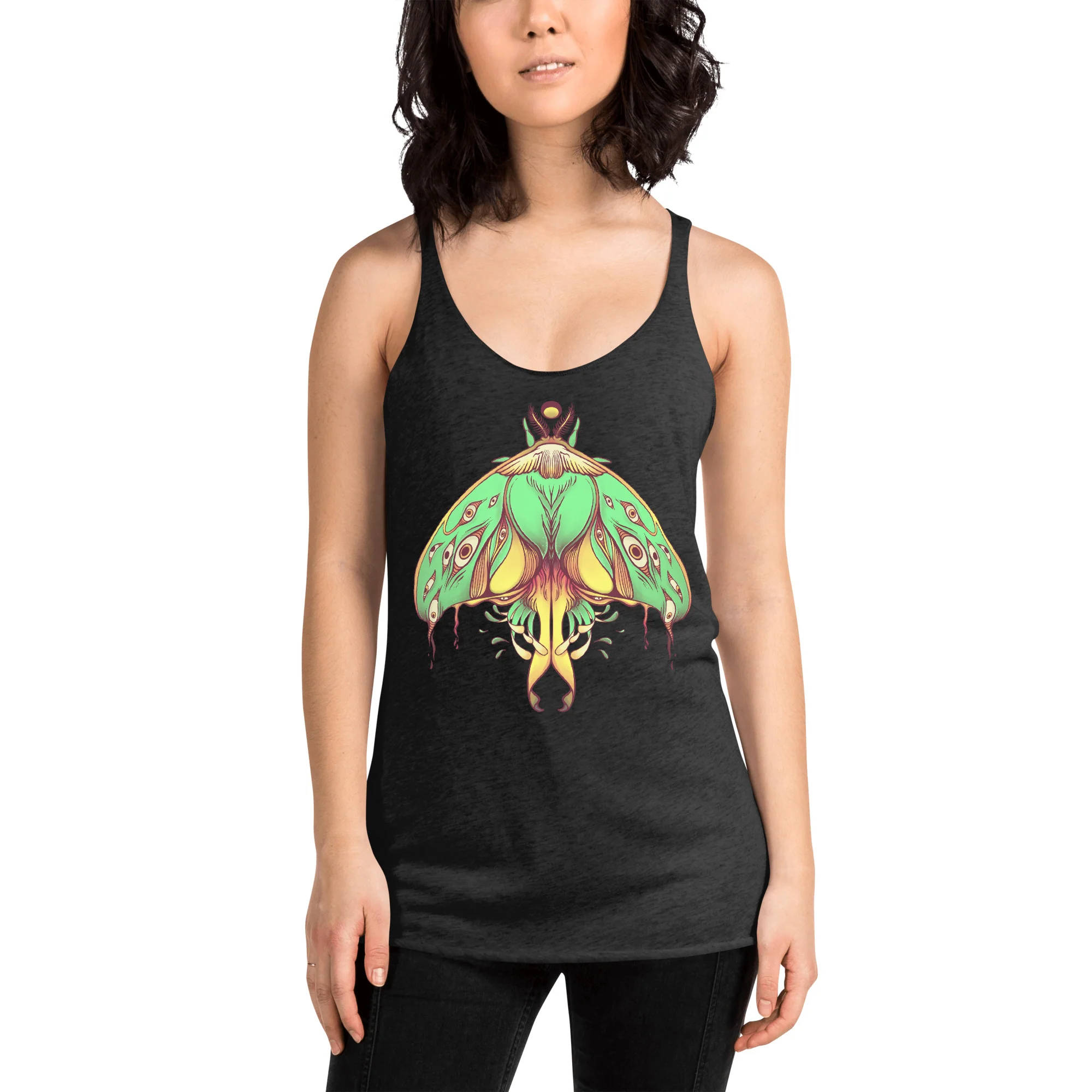 Luna Moth, Racerback Tank Top - Image 3