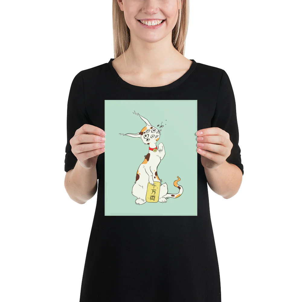 Maneki Neko, Matte Art Print Poster - Image 2