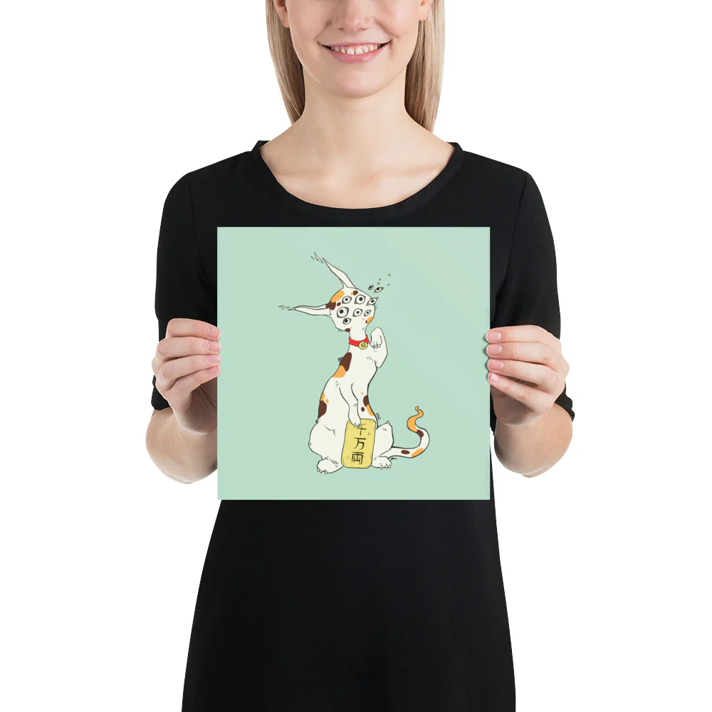 Maneki Neko, Matte Art Print Poster - Image 3