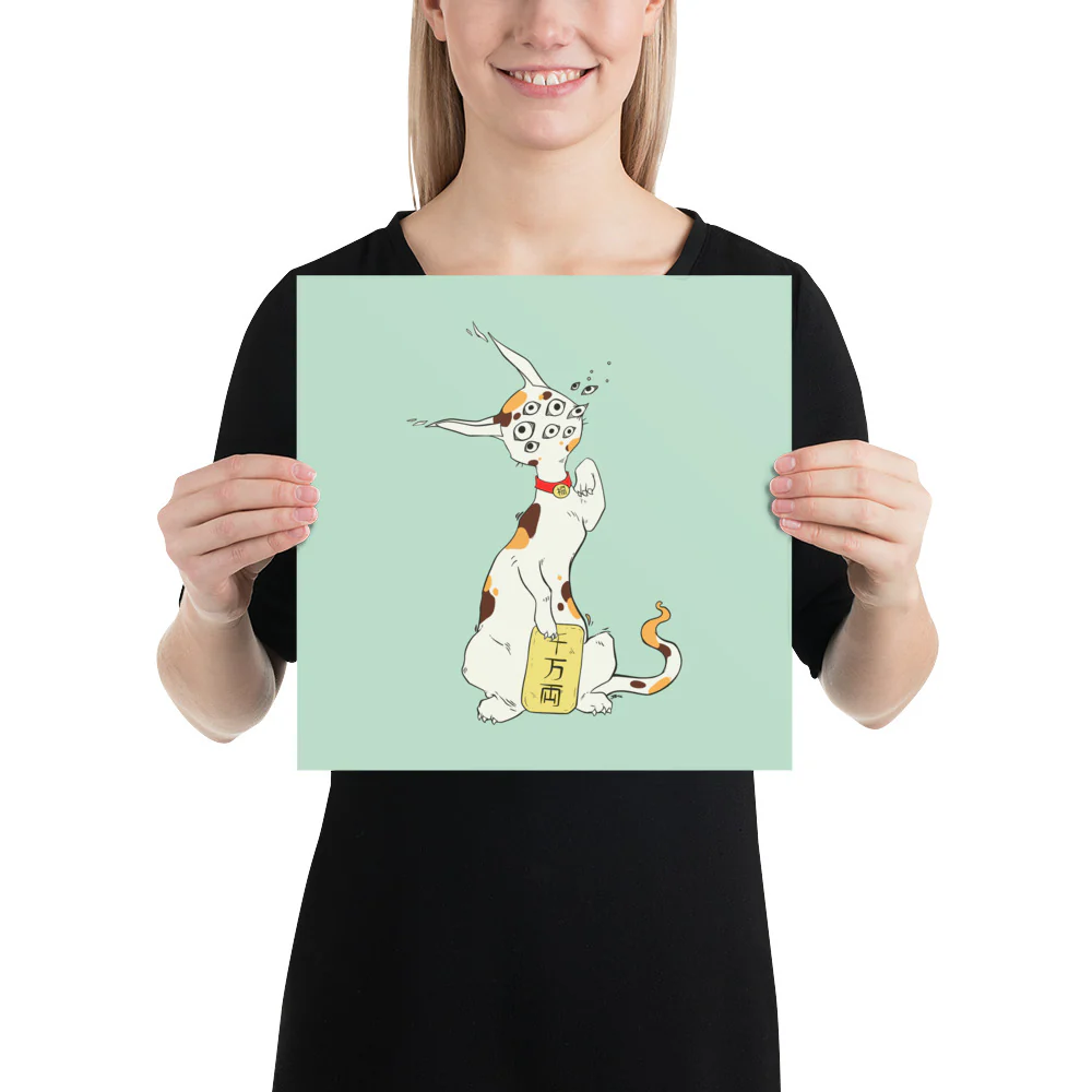 Maneki Neko, Matte Art Print Poster - Image 4
