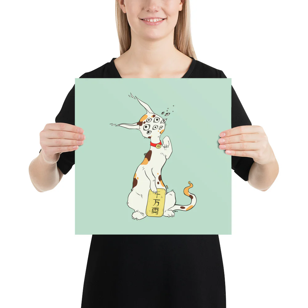 Maneki Neko, Matte Art Print Poster - Image 5