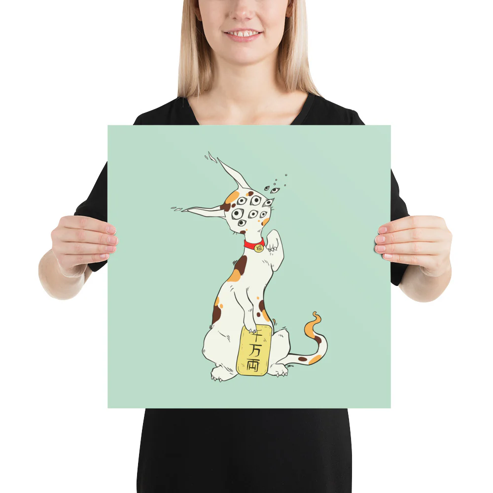 Maneki Neko, Matte Art Print Poster - Image 6