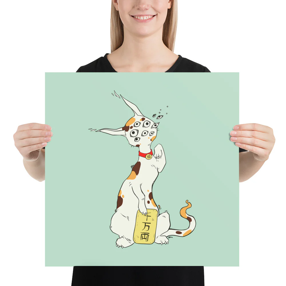Maneki Neko, Matte Art Print Poster - Image 7