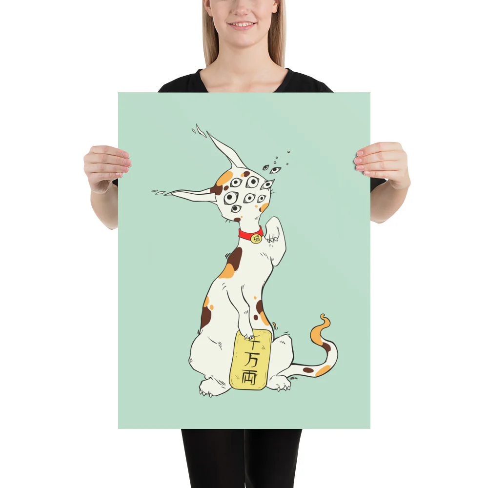 Maneki Neko, Matte Art Print Poster - Image 8