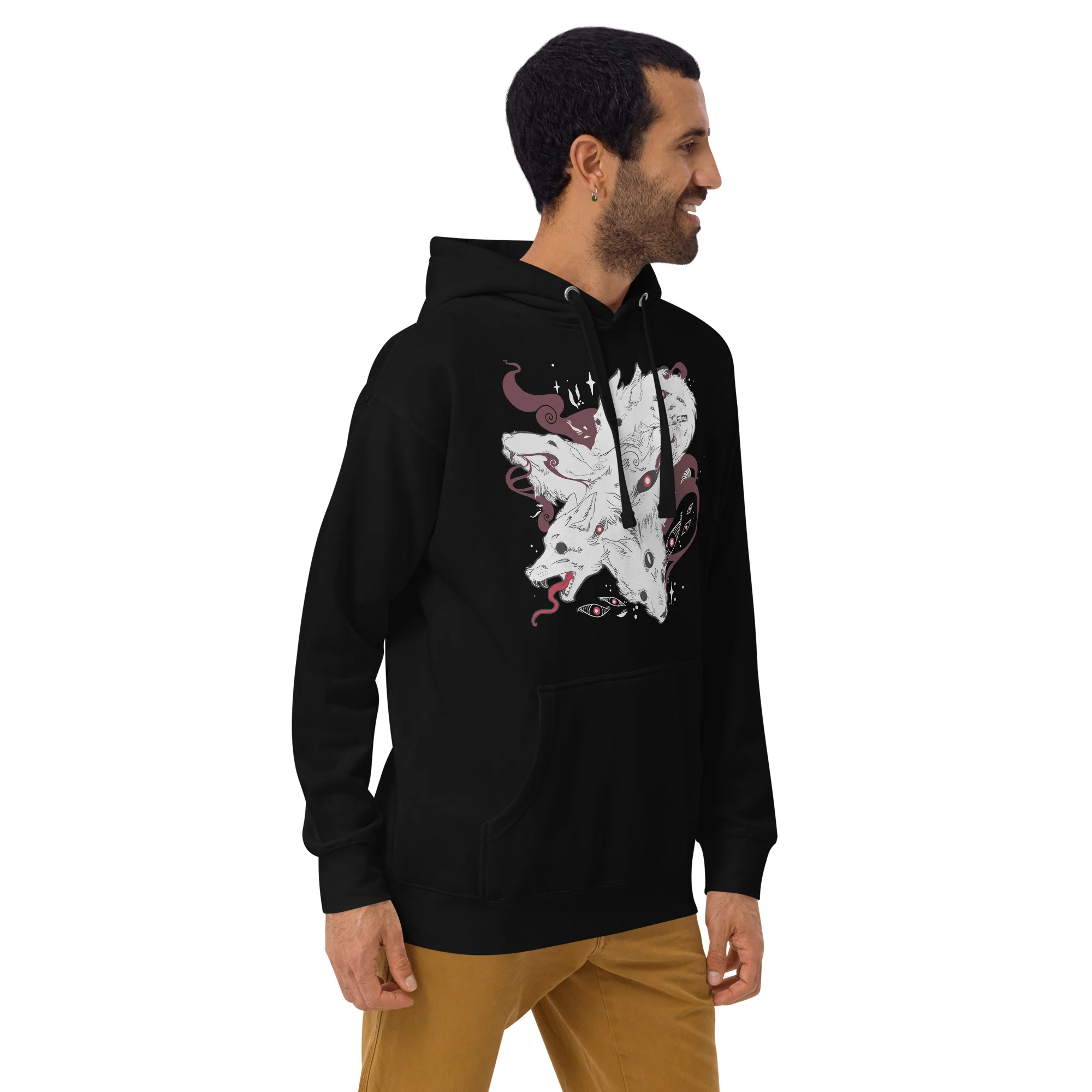 Many Eyes Many Wolves, Unisex Hoodie - Image 7