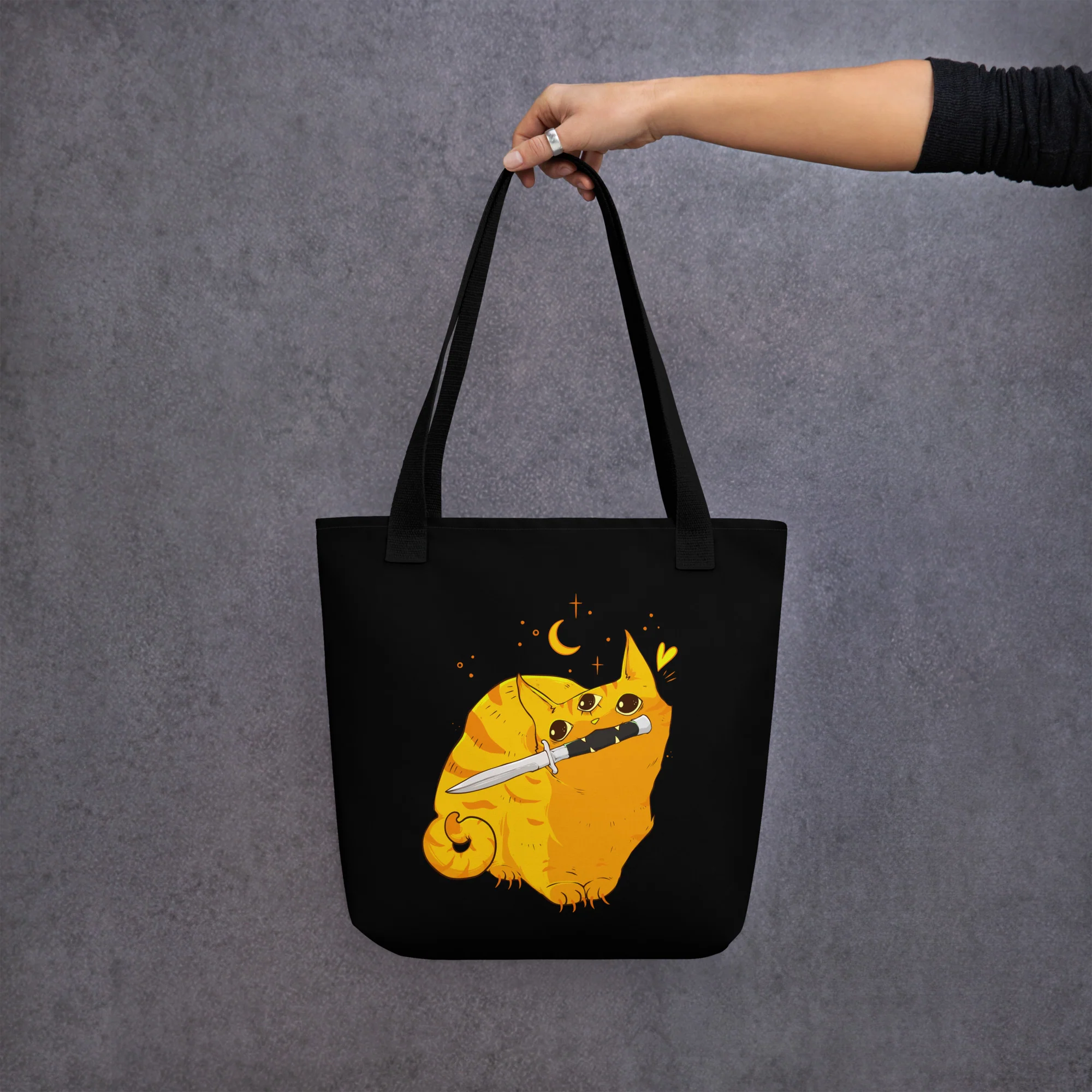 Mean Orange Cat, Tote Bag - Image 3