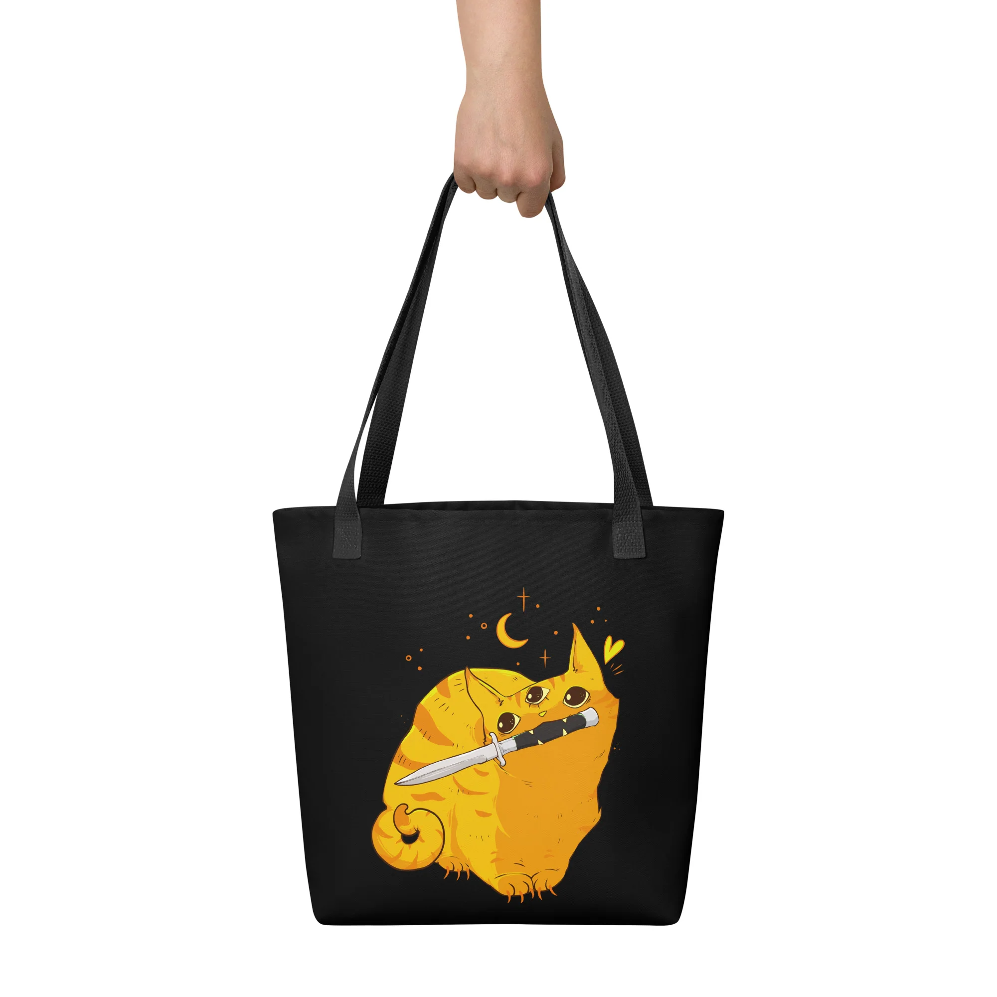 Mean Orange Cat, Tote Bag - Image 4