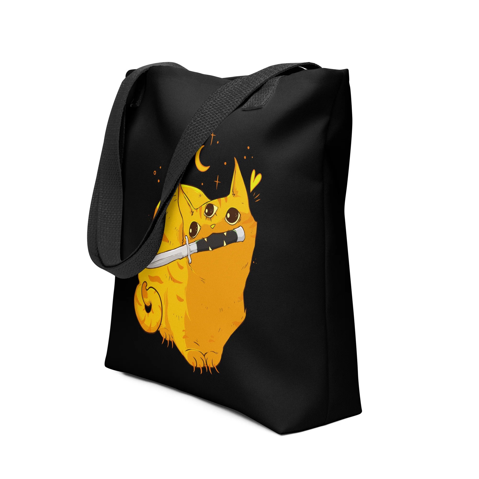 Mean Orange Cat, Tote Bag - Image 5