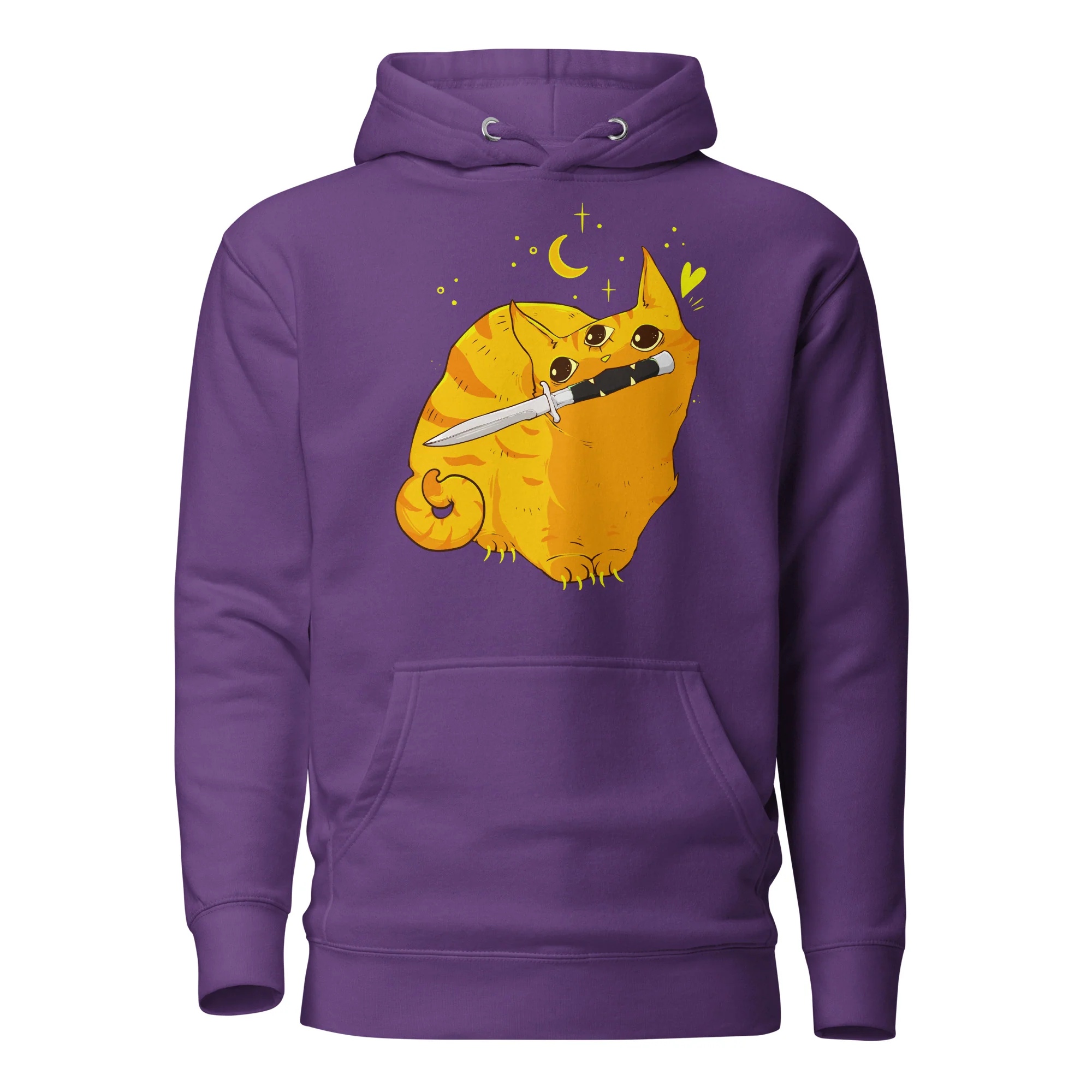Mean Orange Cat, Unisex Hoodie - Image 3