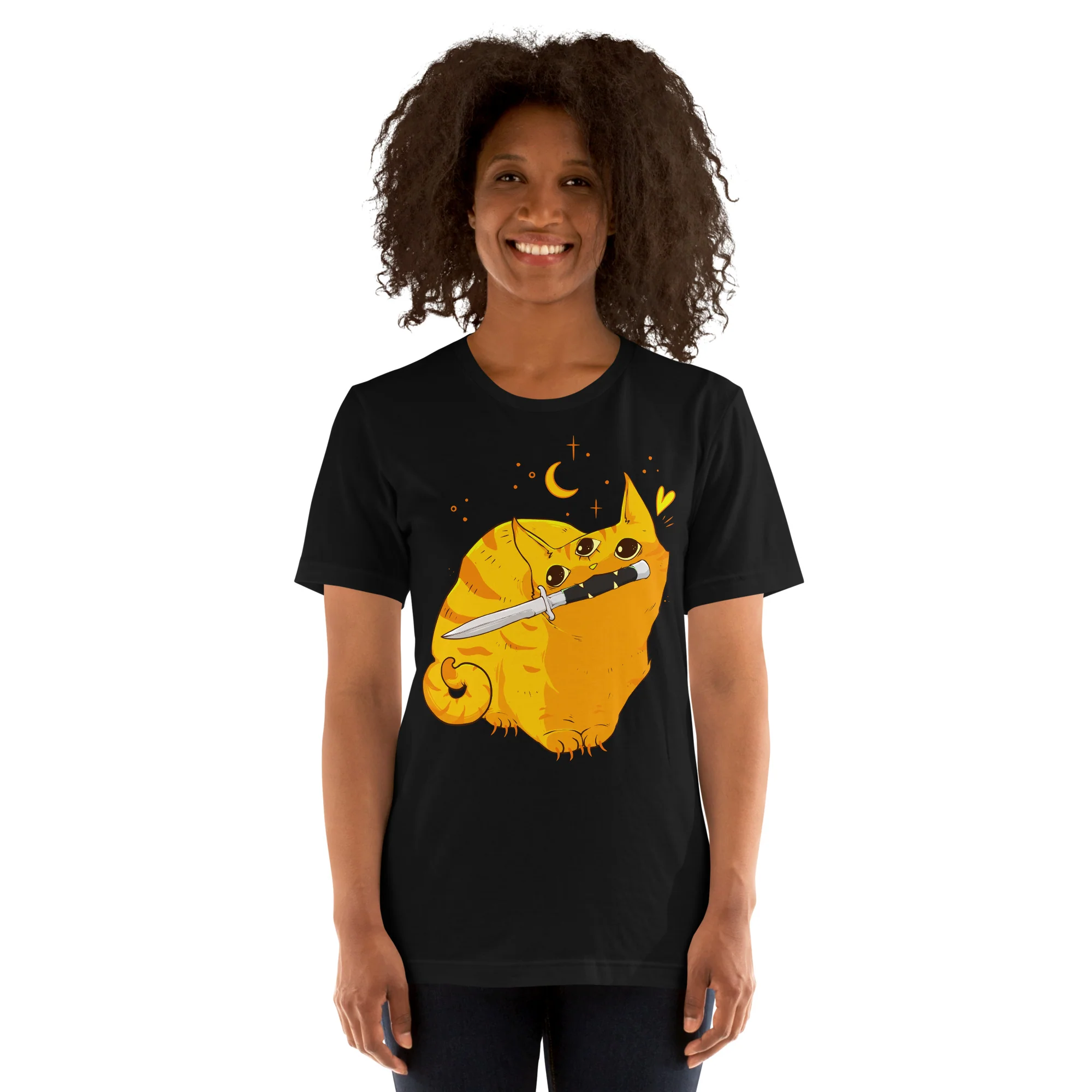 Mean Orange Cat, Unisex T-Shirt - Image 4