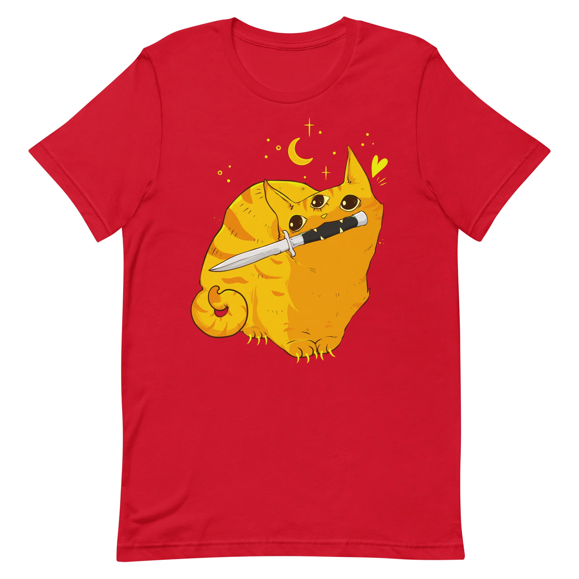 Mean Orange Cat, Unisex T-Shirt