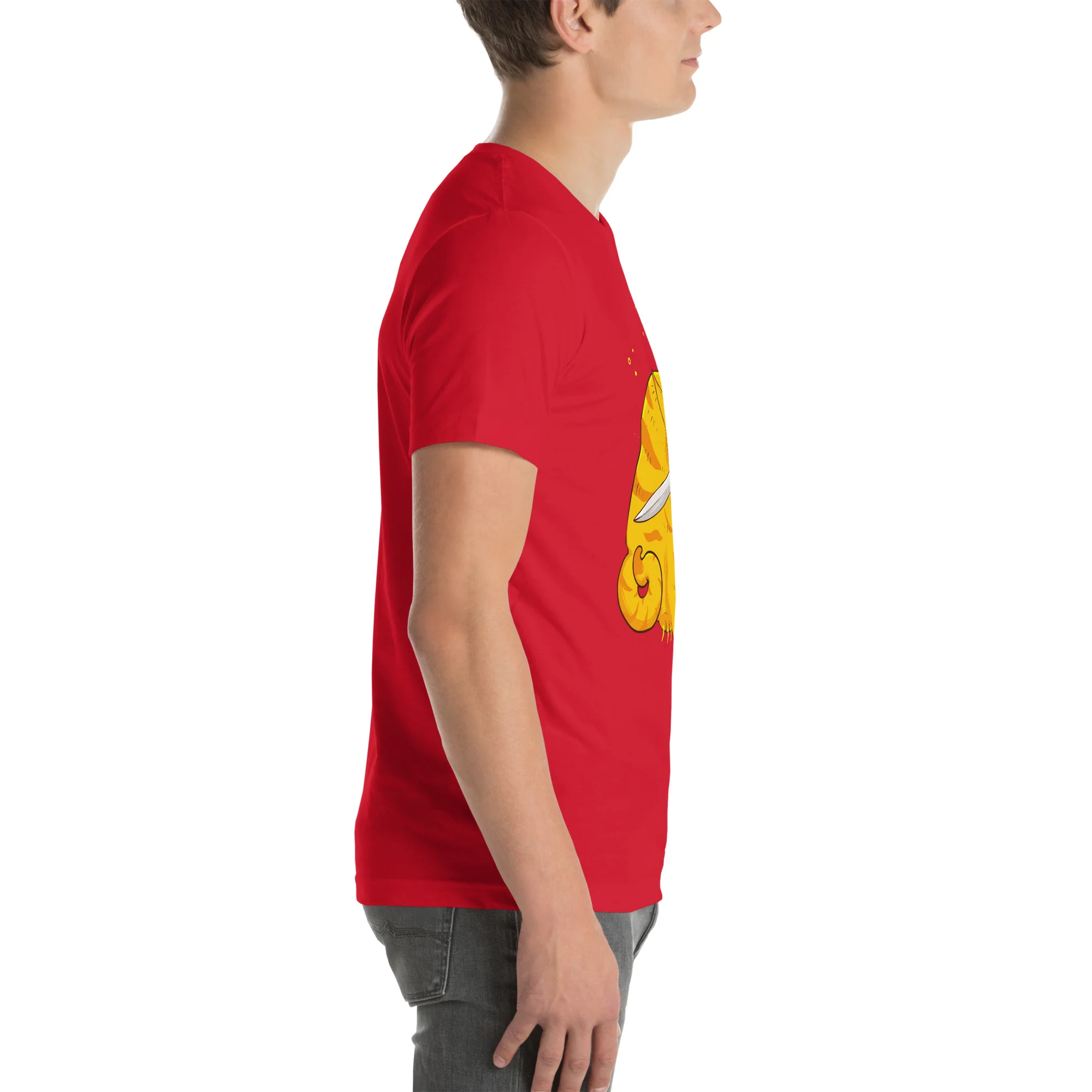 Mean Orange Cat, Unisex T-Shirt - Image 2