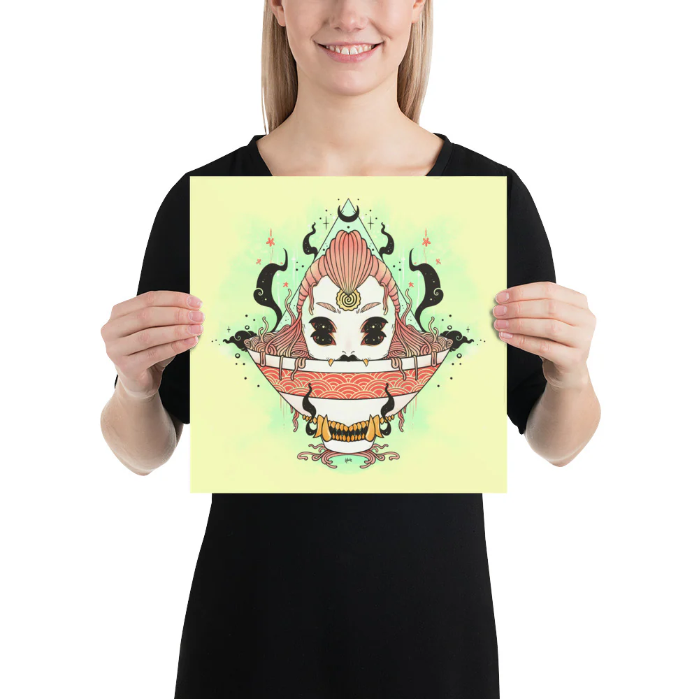 Monster Girl Ramen 2, Matte Art Print Poster - Image 4