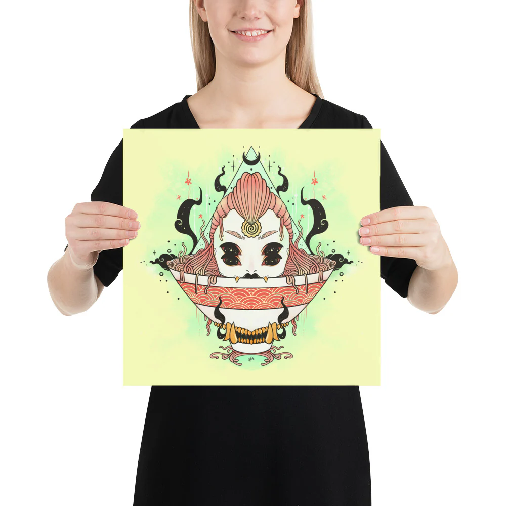 Monster Girl Ramen 2, Matte Art Print Poster - Image 5