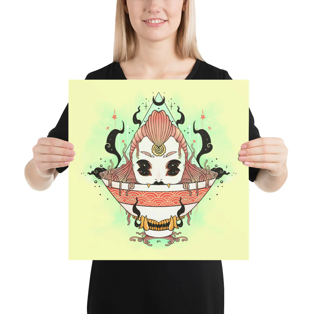 Monster Girl Ramen 2, Matte Art Print Poster - Image 6