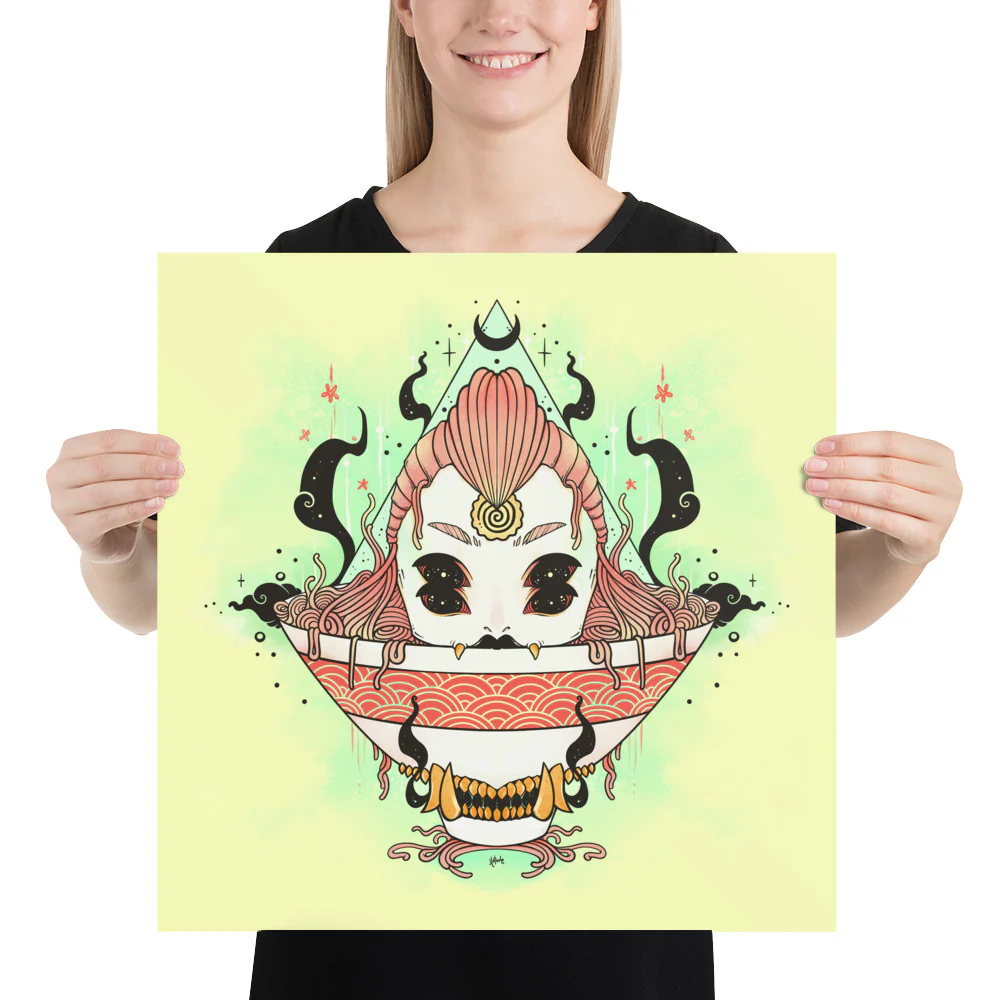 Monster Girl Ramen 2, Matte Art Print Poster - Image 7