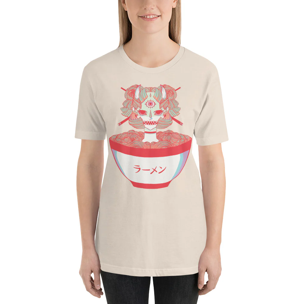 Monster Girl Ramen Unisex T-Shirt - Image 2