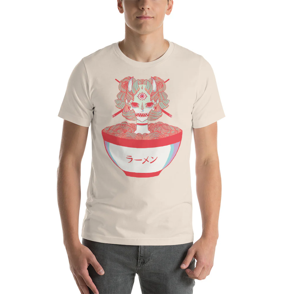 Monster Girl Ramen Unisex T-Shirt - Image 3