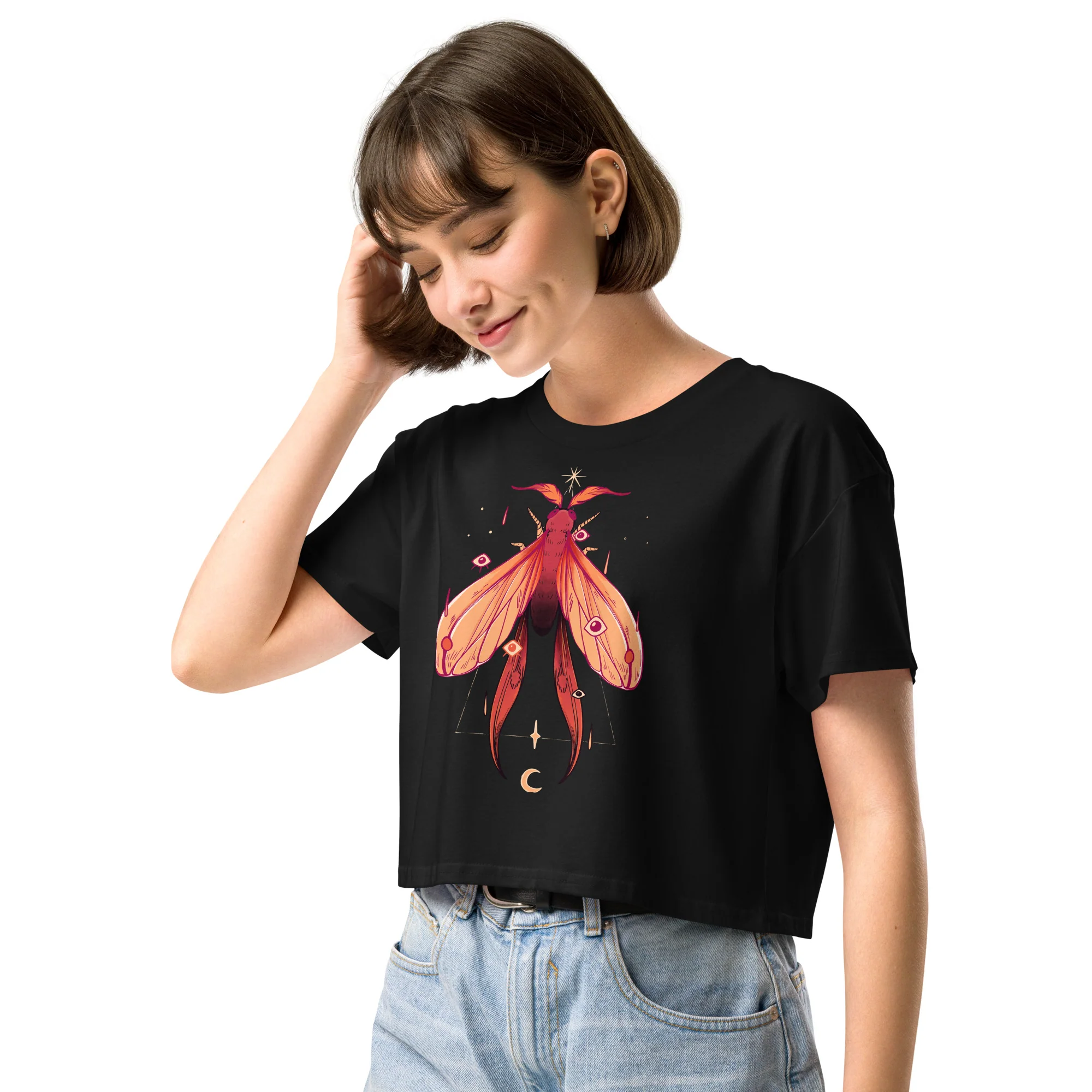 Moth, Relaxed Crop Top - Image 4