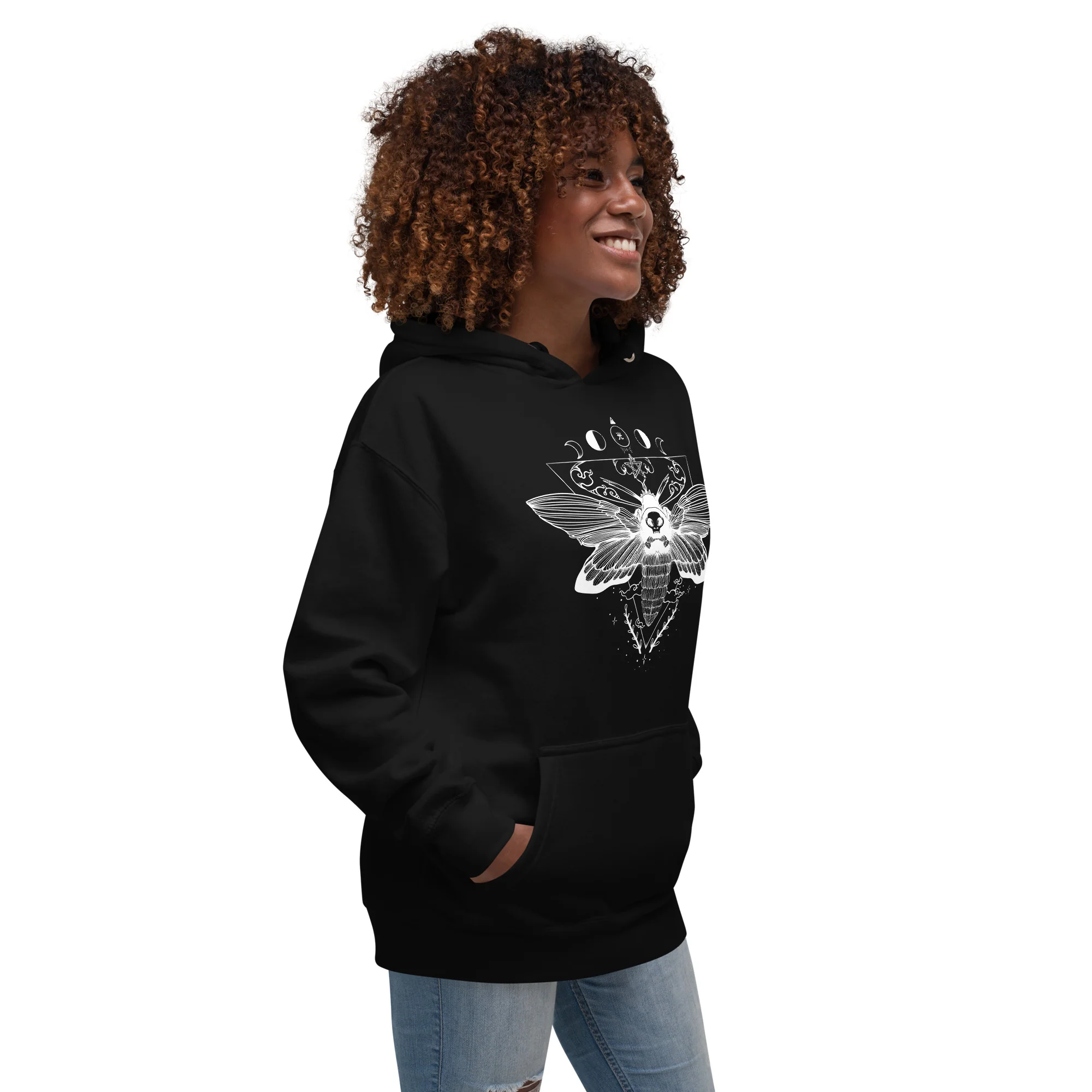 Moth, Unisex Hoodie - Image 2