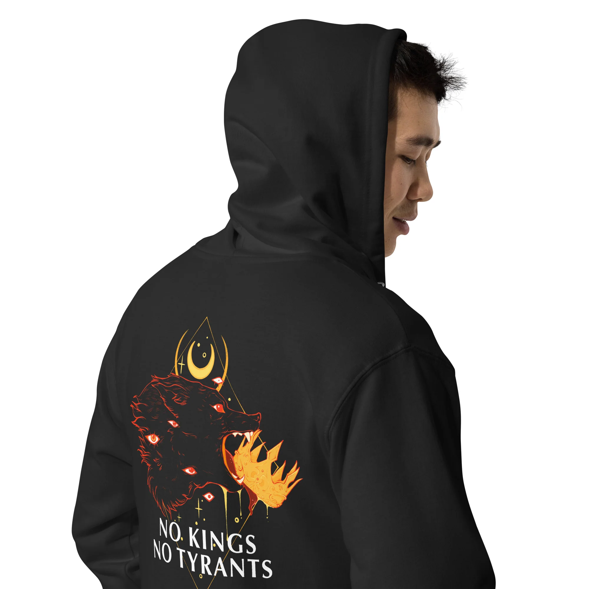 No Kings Wolf, Unisex Fleece Zip-Up Hoodie - Image 5