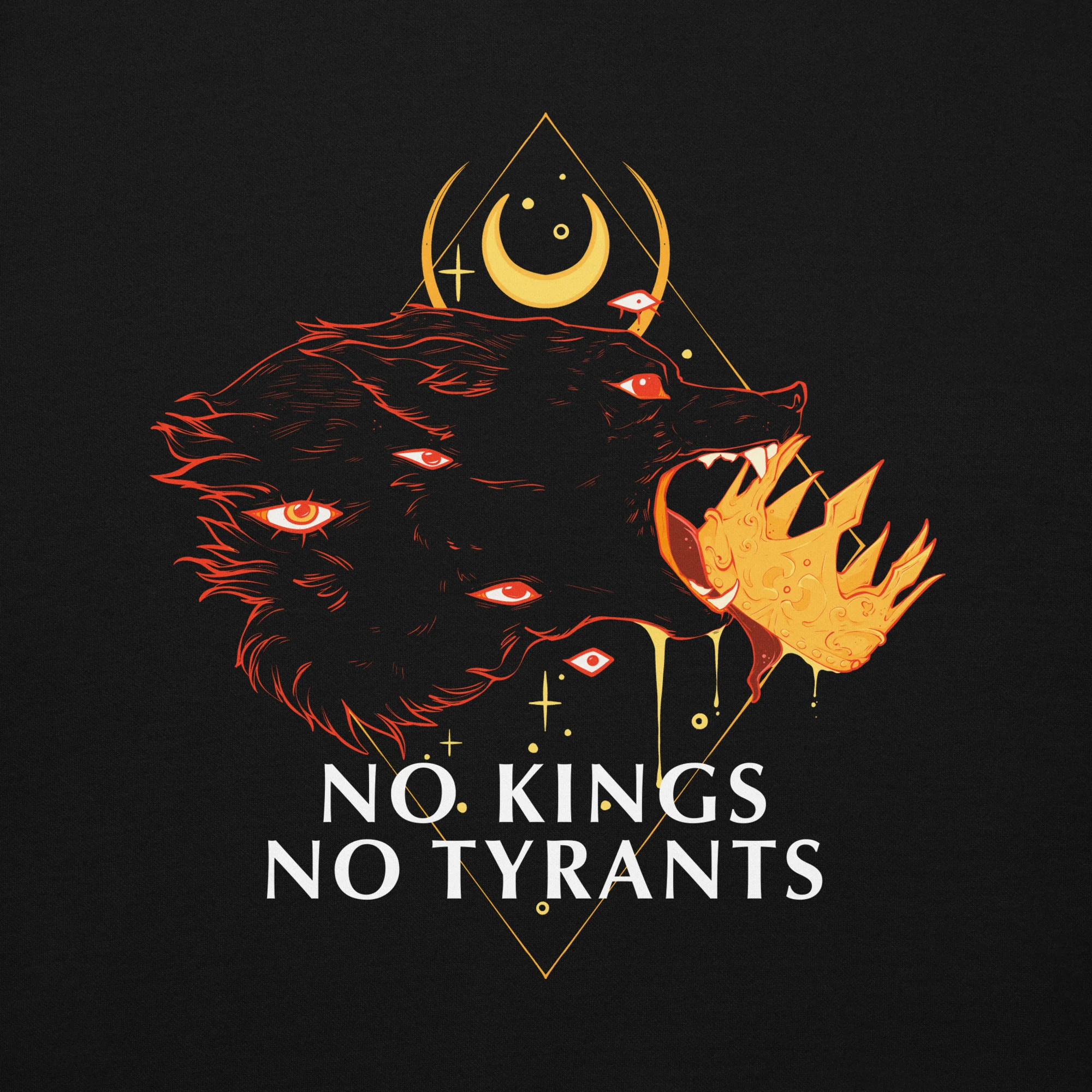 No Kings Wolf, Unisex Hoodie - Image 4