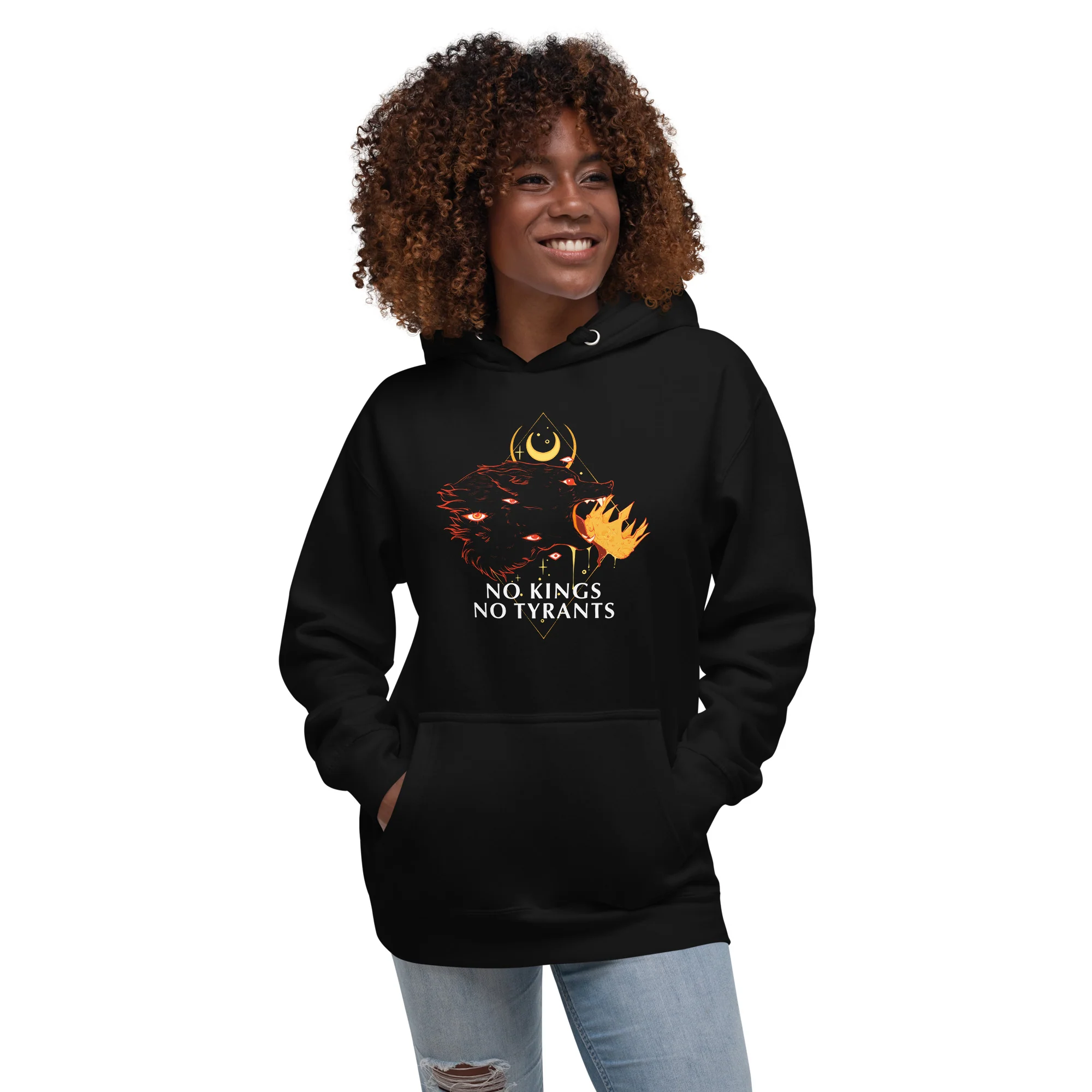 No Kings Wolf, Unisex Hoodie - Image 6