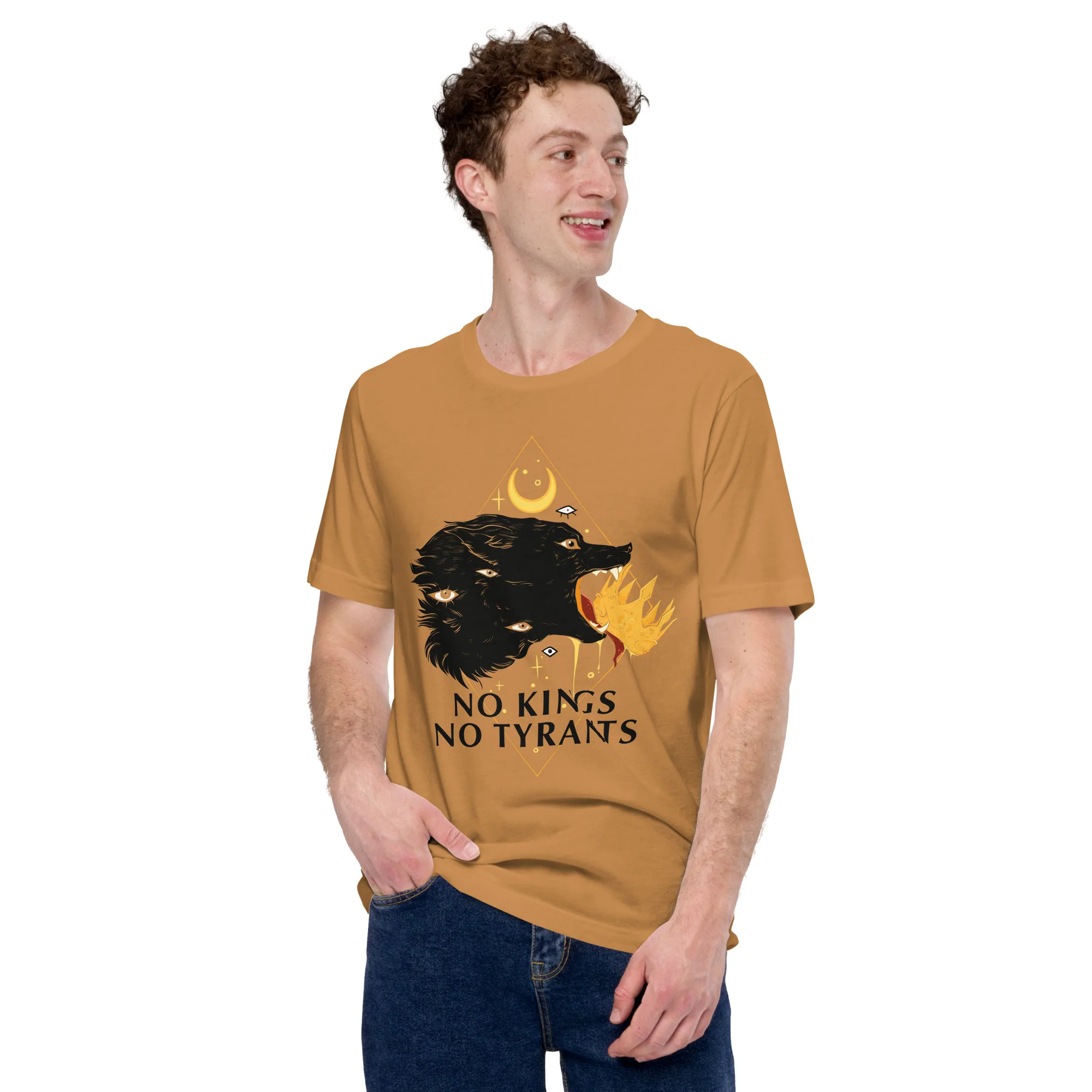 No Kings Wolf, Unisex T-Shirt - Image 3