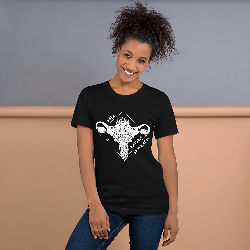 Nolite Te Bastardes Carborundorum, Unisex T-Shirt, Black - Image 4