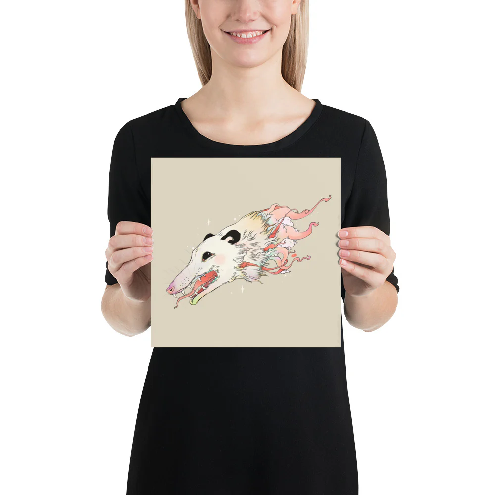 Opossum, Matte Art Print Poster - Image 2