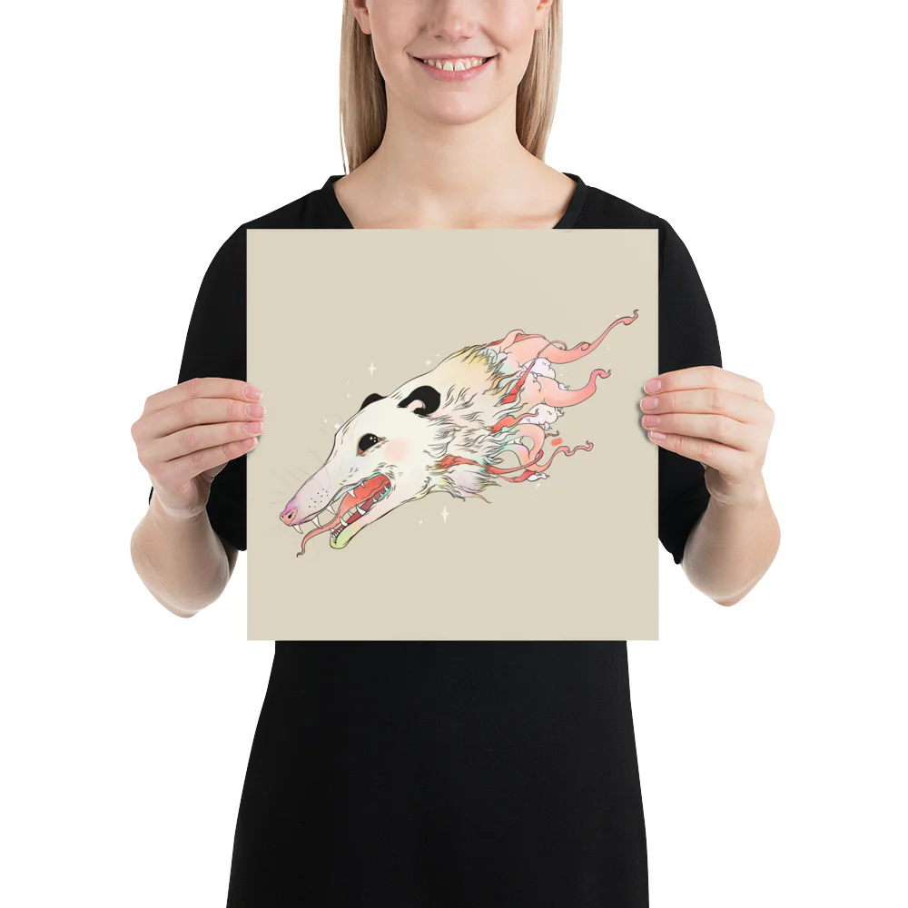 Opossum, Matte Art Print Poster - Image 3