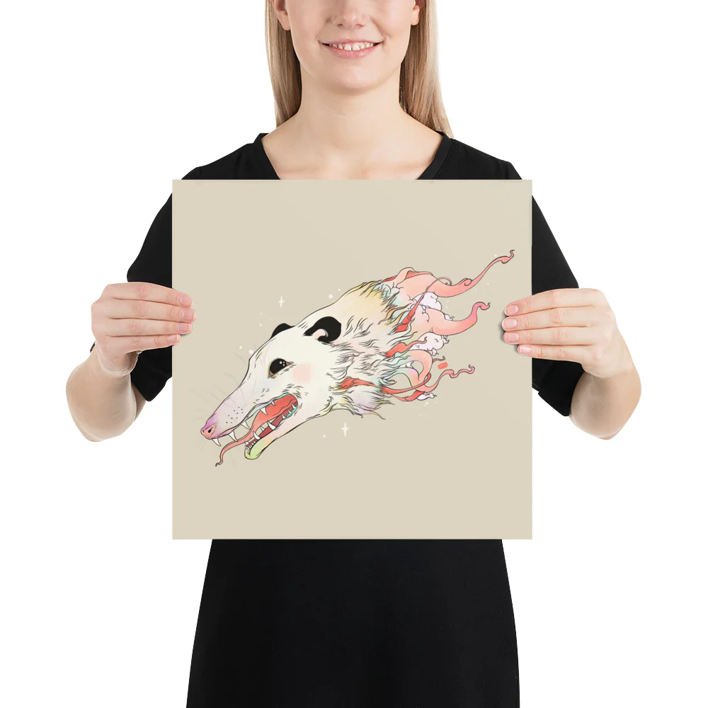 Opossum, Matte Art Print Poster - Image 4
