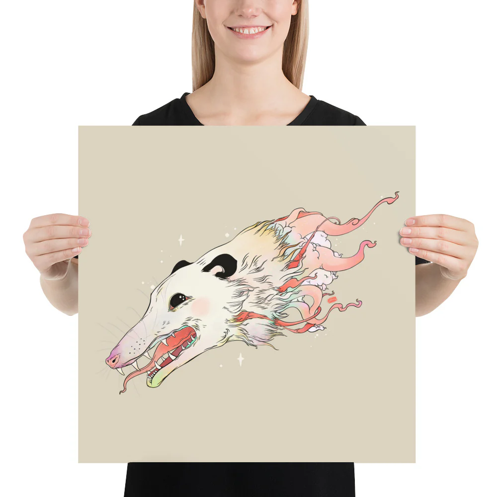Opossum, Matte Art Print Poster - Image 6