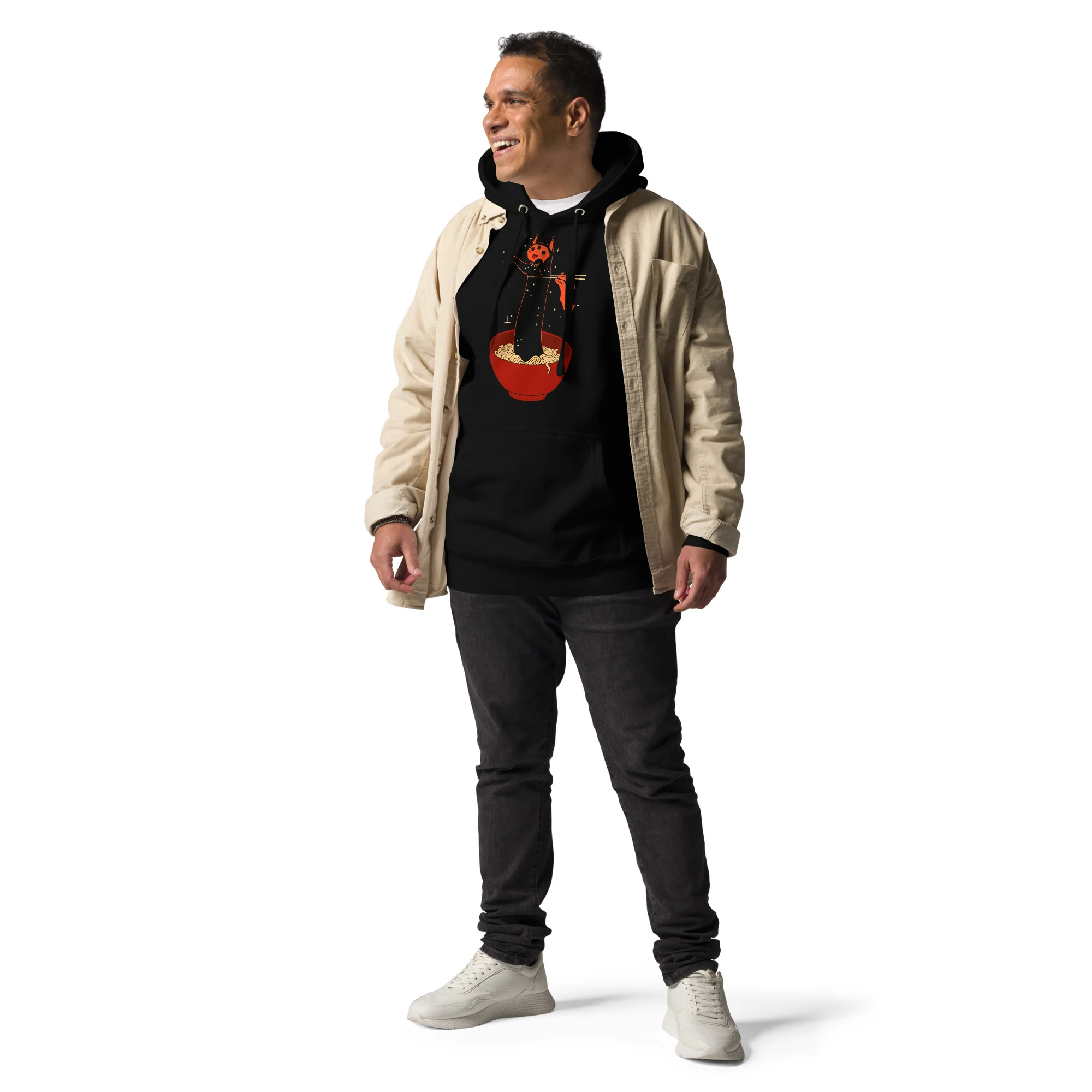 Orion Black Cat Ramen, Unisex Hoodie - Image 5
