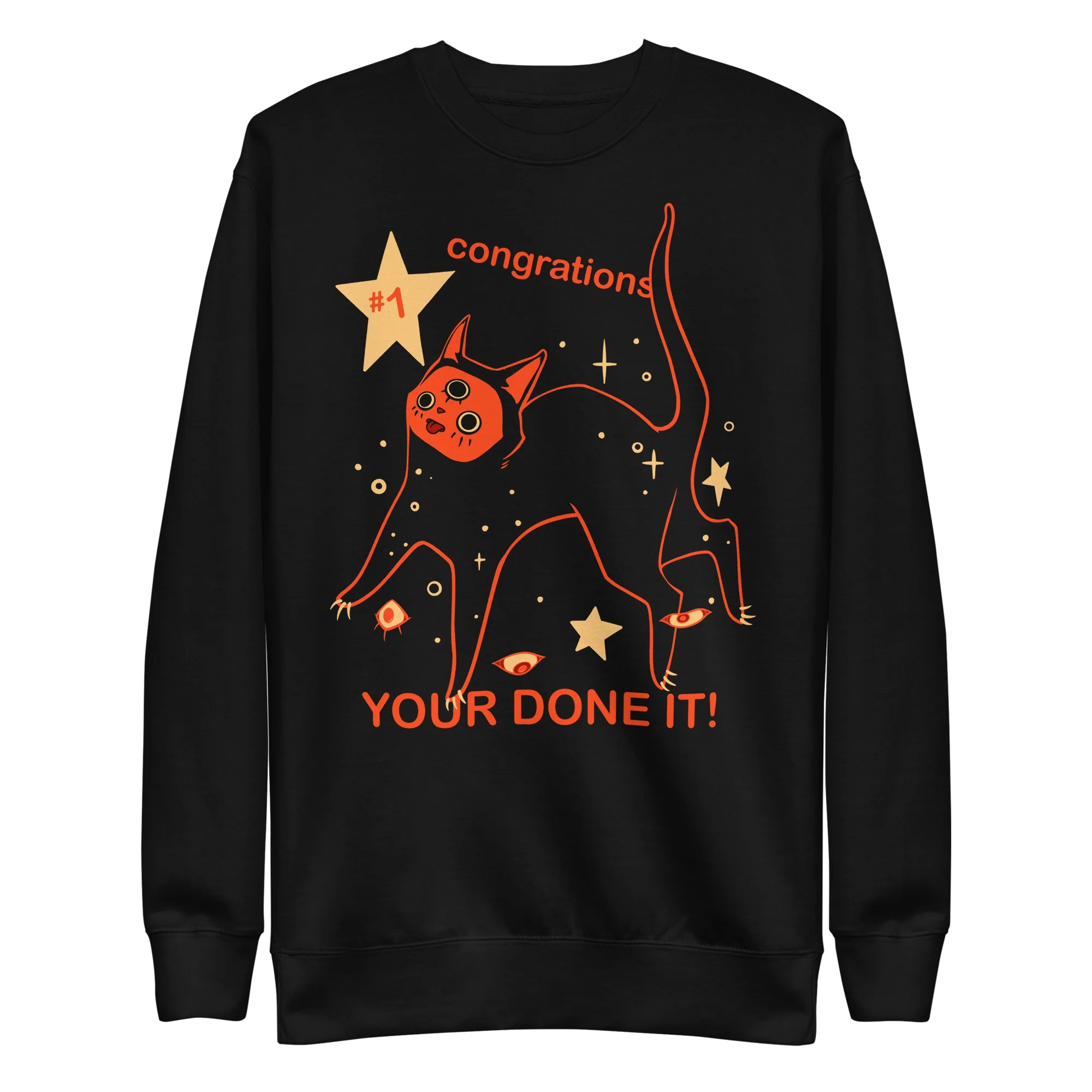 Orion The Black Cat Congrations, Premium Unisex Sweatshirt
