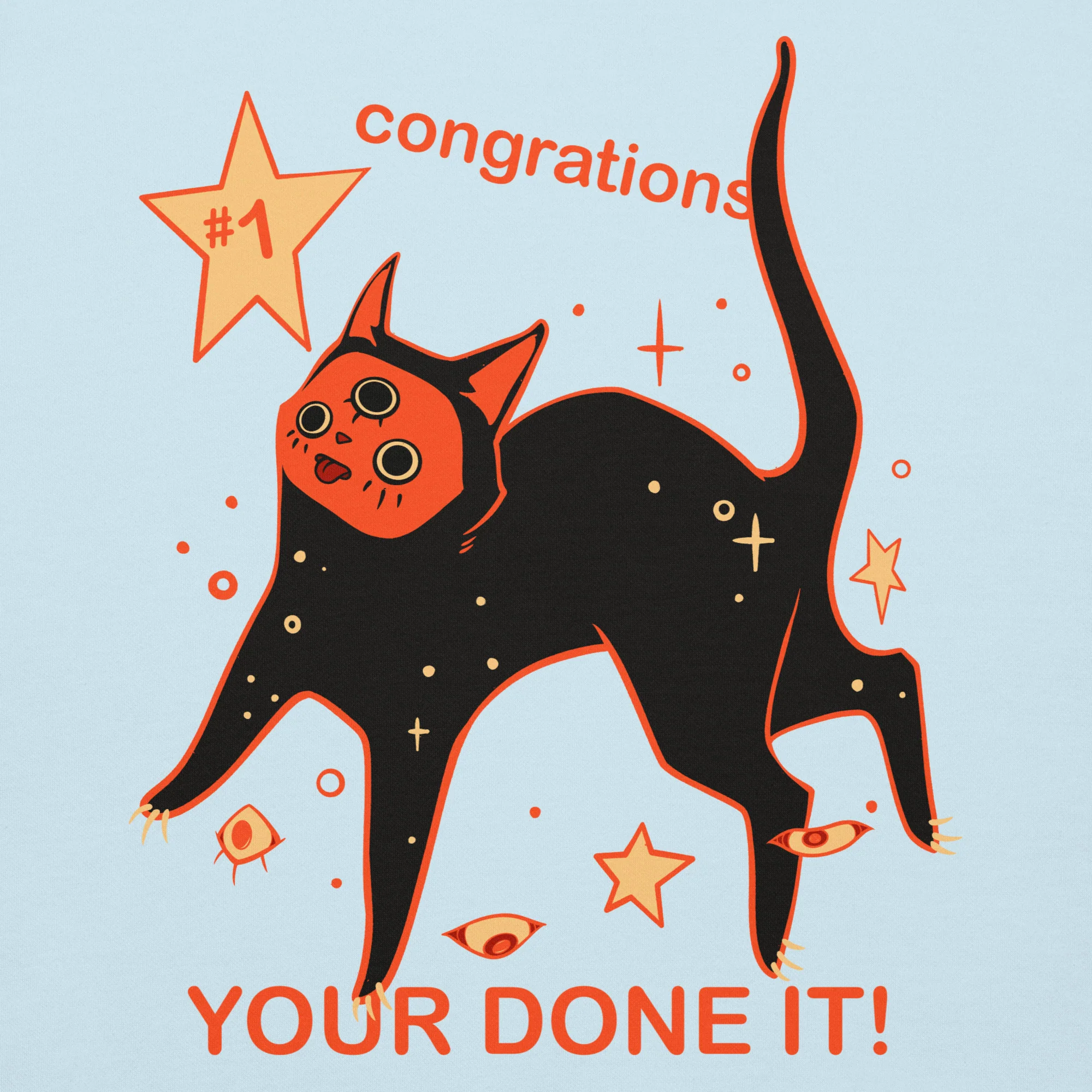 Orion The Black Cat Congrations, Unisex Hoodie - Image 2