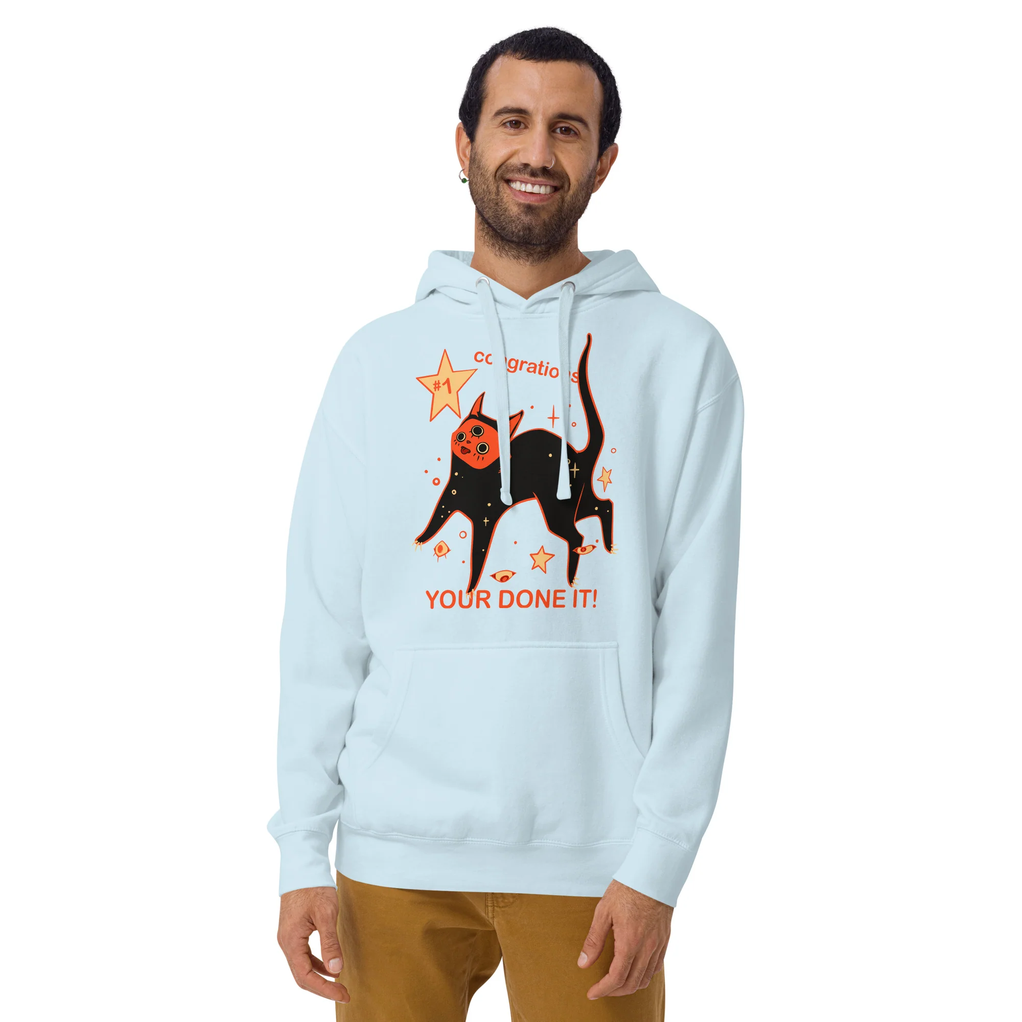 Orion The Black Cat Congrations, Unisex Hoodie - Image 3