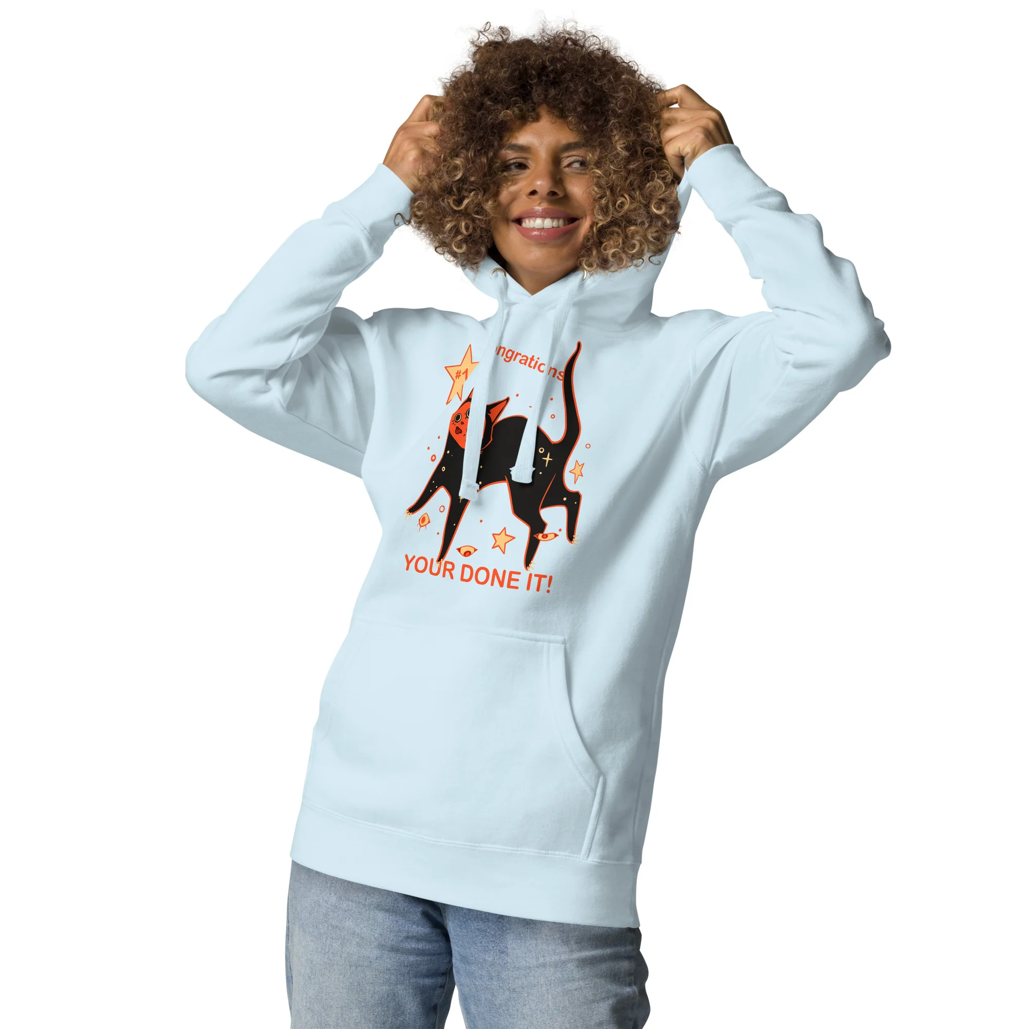 Orion The Black Cat Congrations, Unisex Hoodie - Image 4