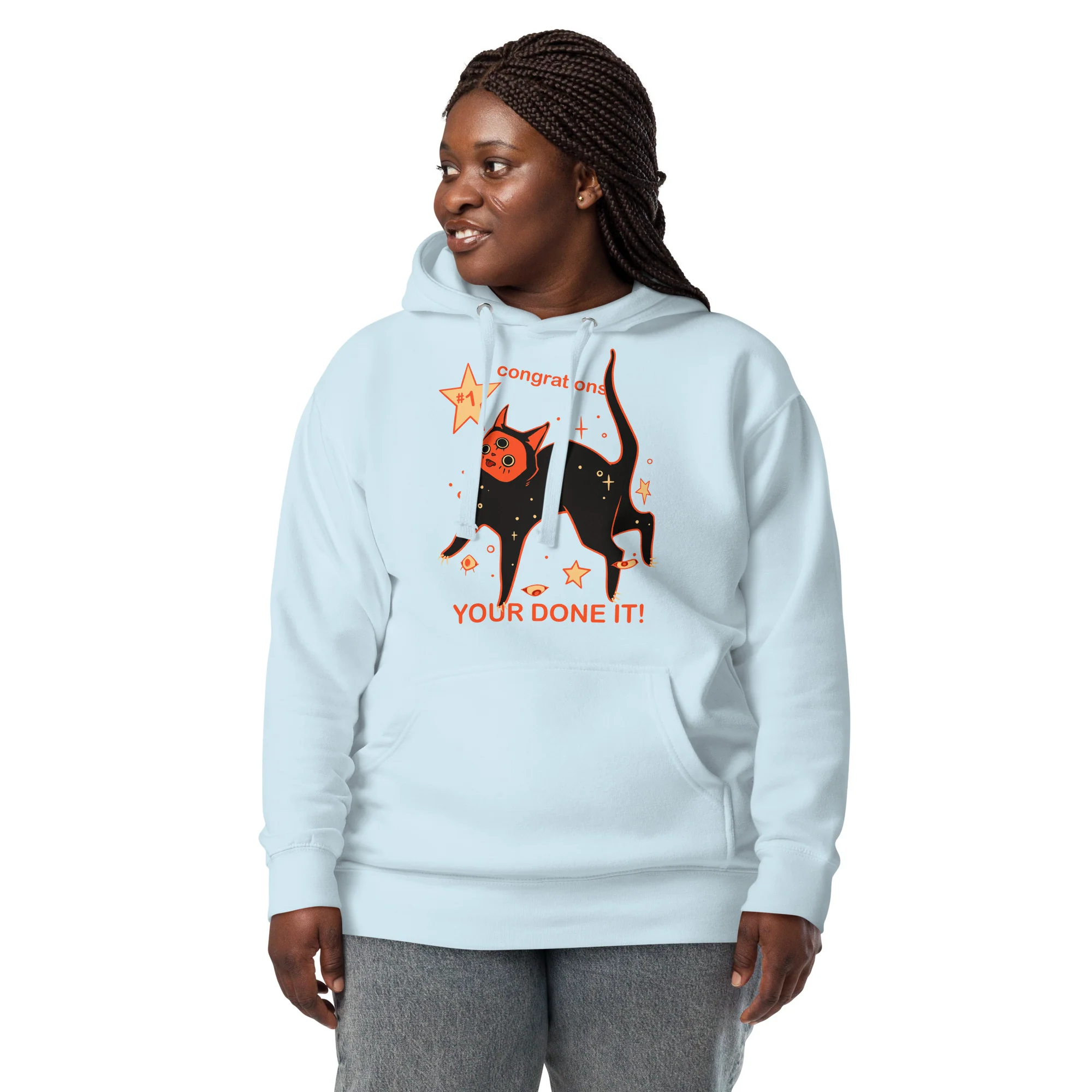Orion The Black Cat Congrations, Unisex Hoodie - Image 5