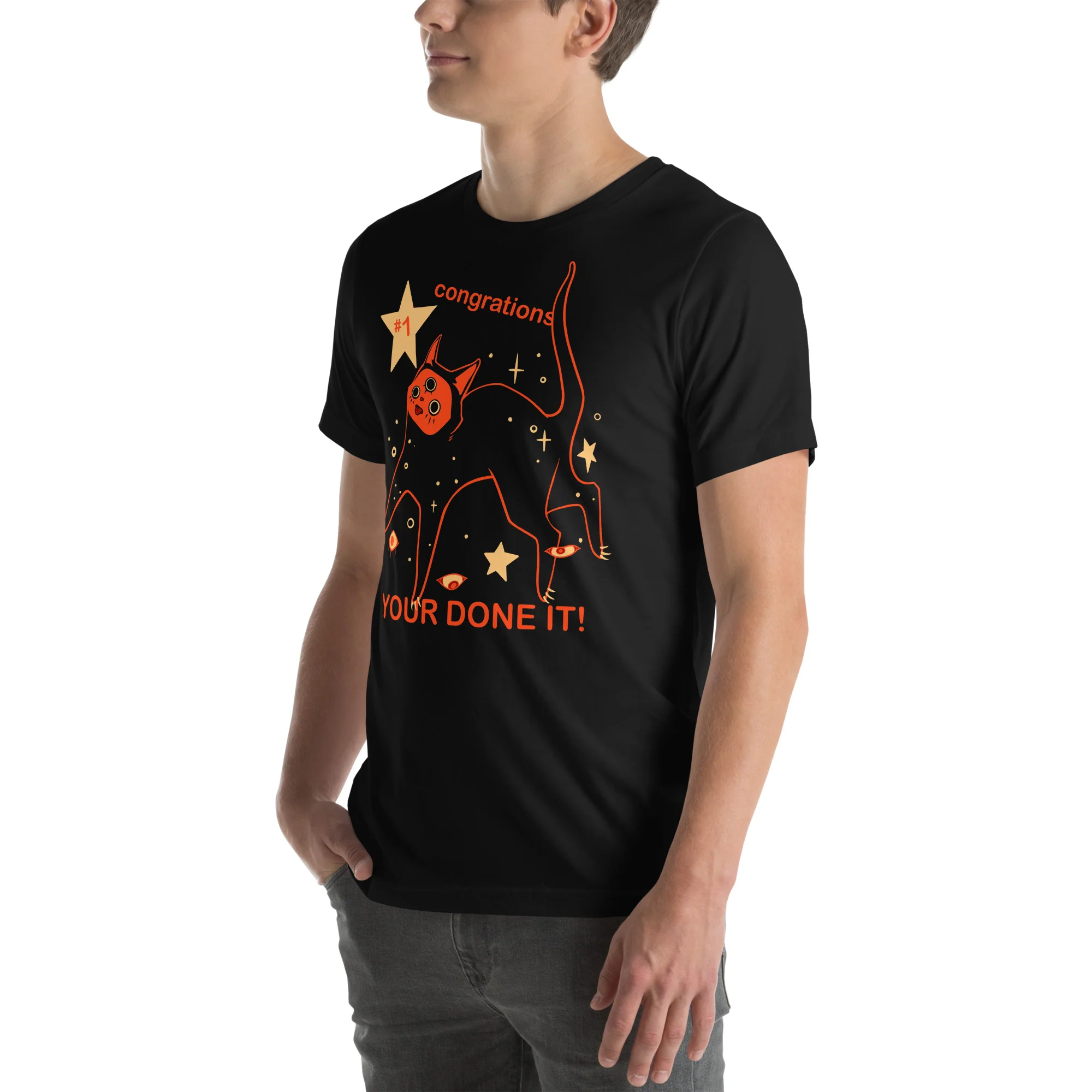 Orion The Black Cat Congrations, Unisex T-Shirt - Image 3