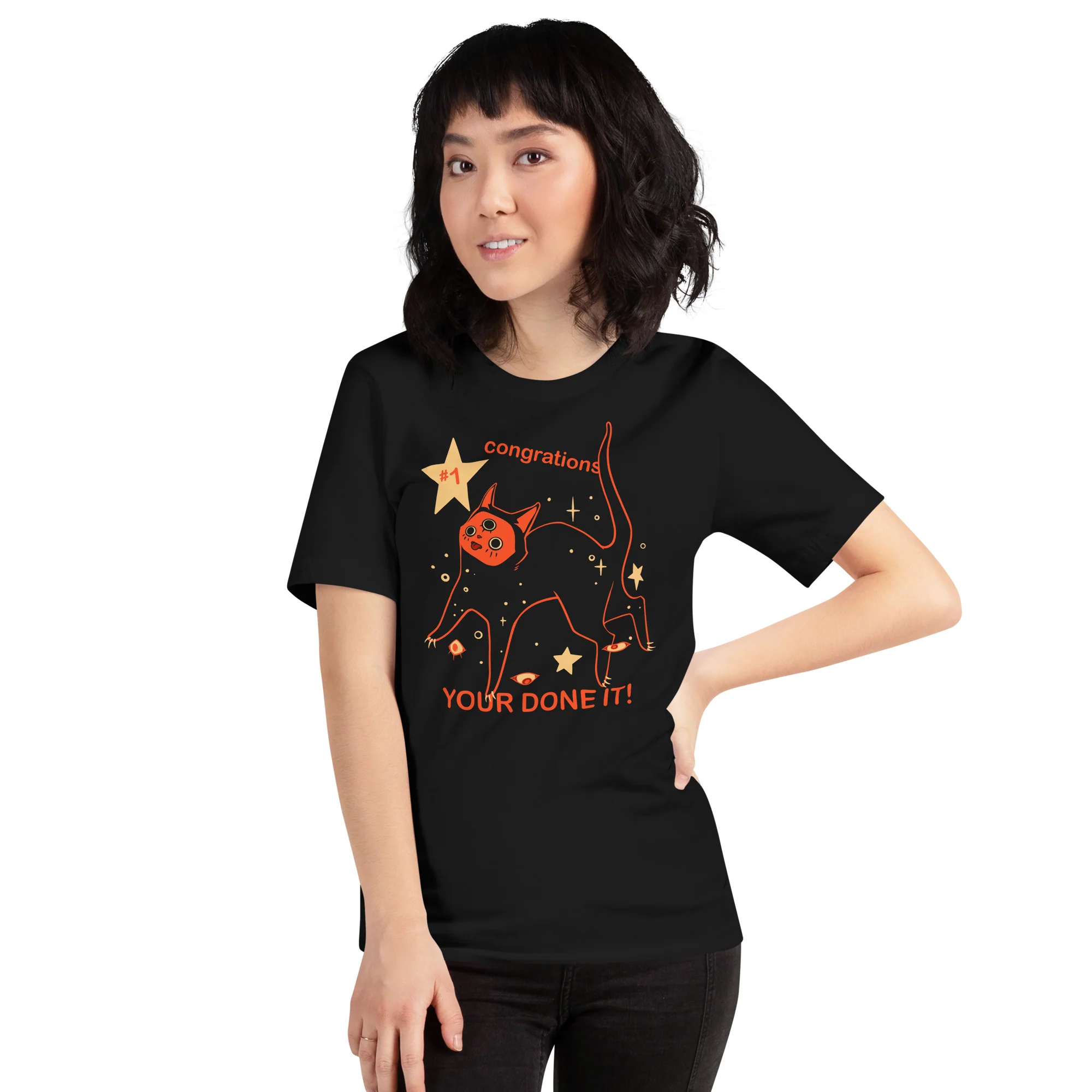 Orion The Black Cat Congrations, Unisex T-Shirt - Image 5